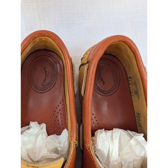 Vintage Dooney & Bourke Leather Loafers Flats Boat Lace Shoes Sz 7M Women's 90s - Picture 3 of 7